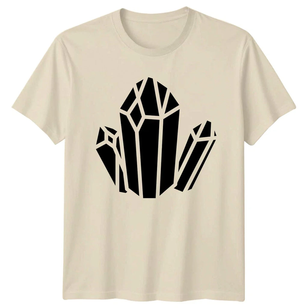 Minimalist Crystal Facets Design T-Shirt Geometric Art Gemstone Birthday Gift Unisex T-shirt, Sweatshirt, Hoodie, Long Sleeve Tee - T-Shirt, Sweatshirt, Hoodie