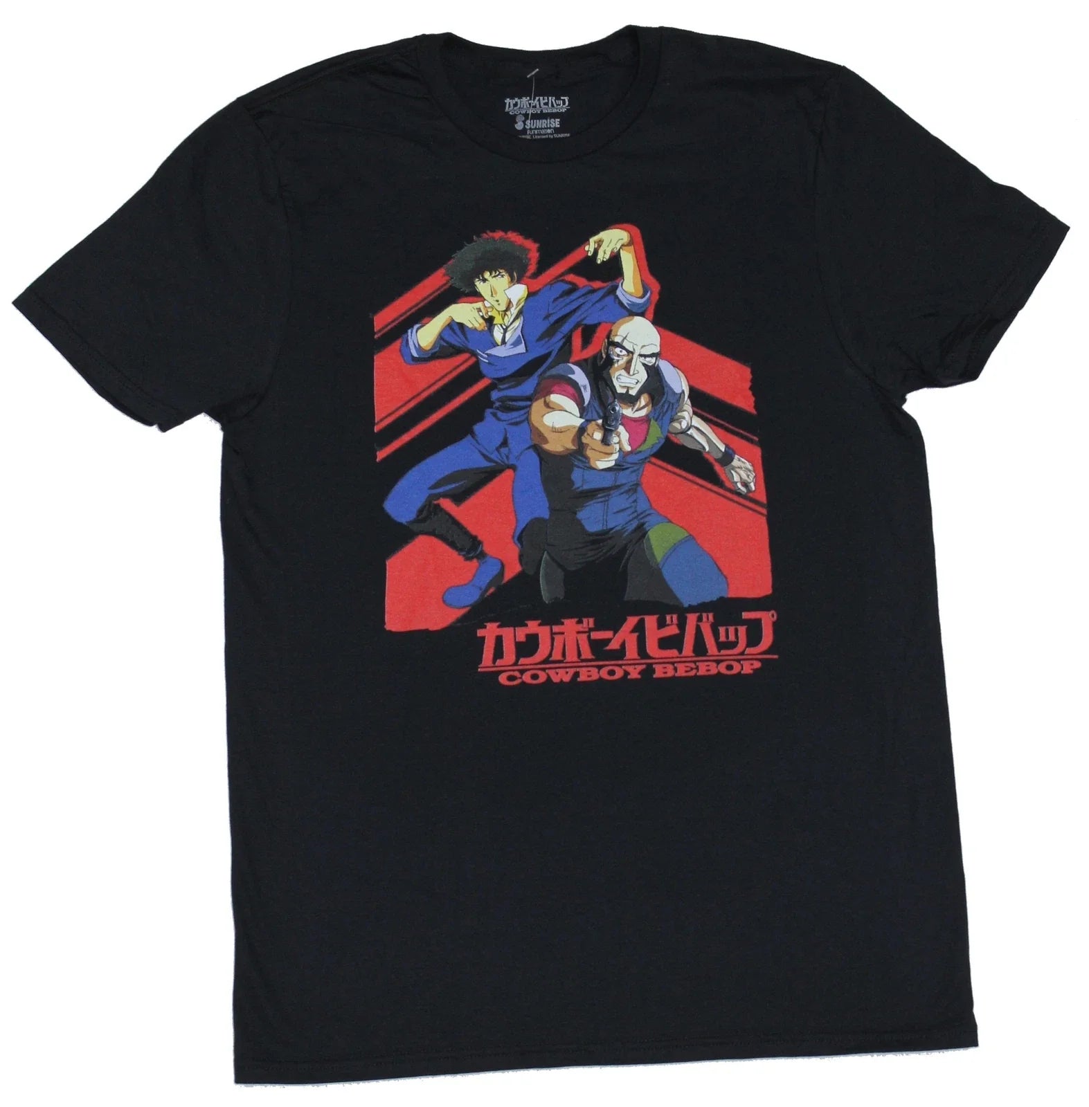 Cowboy Bebop Adult New T-Shirt - Spike & Jet In Red Outline Unisex T-shirt, Sweatshirt, Hoodie, Long Sleeve Tee - T-Shirt, Sweatshirt, Hoodie