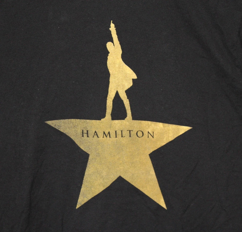 Hamilton Creative Goods Broadway T-Shirt Unisex L Black Gold Star Graphic Tee Unisex T-shirt, Sweatshirt, Hoodie, Long Sleeve Tee - T-Shirt, Sweatshirt, Hoodie