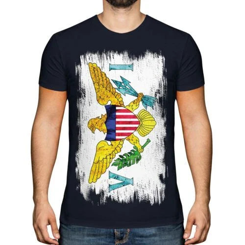 US Virgin Islands Grunge Flag Men T-Shirt Gift Clothes Jersey Unisex T-shirt, Sweatshirt, Hoodie, Long Sleeve Tee - T-Shirt, Sweatshirt, Hoodie