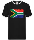 Afrique Du Sud Grunge Style Drapeau - Hommes Contraste - Cape Ville Pays Cadeau Unisex T-shirt, Sweatshirt, Hoodie, Long Sleeve Tee - T-Shirt, Sweatshirt, Hoodie