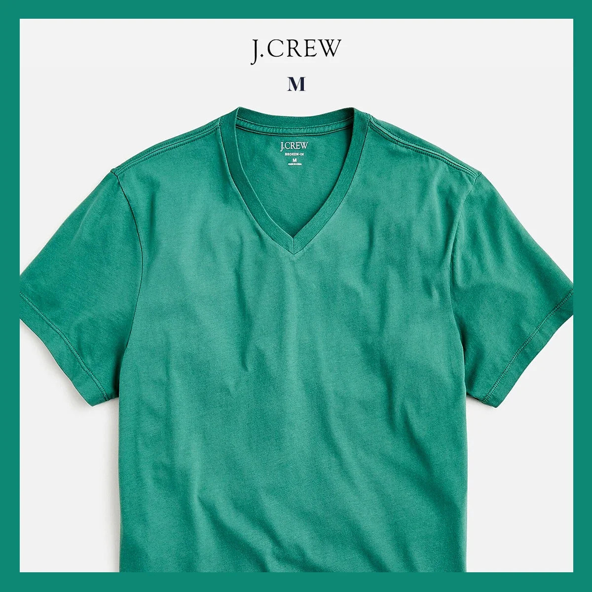 NWT - J. CREW Men's Broken-In Short-Sleeve V-Neck T-Shirt, Green, Medium - $36 Unisex T-shirt, Sweatshirt, Hoodie, Long Sleeve Tee - T-Shirt, Sweatshirt, Hoodie