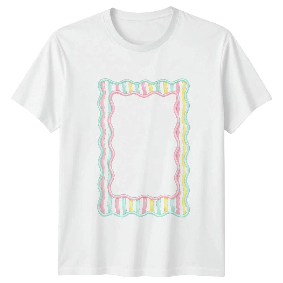 Summer Preppy Pastel Wavy Frame Womens T-Shirt Preppy Aesthetic Gift For Her Unisex T-shirt, Sweatshirt, Hoodie, Long Sleeve Tee - T-Shirt, Sweatshirt, Hoodie