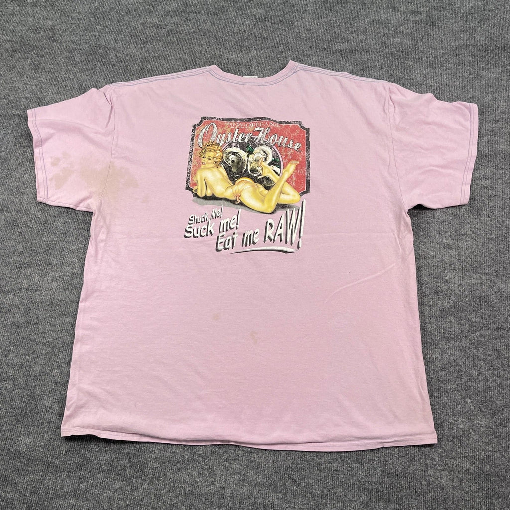 New Orleans Oyster House Shirt 2XL 25x29 Pastel Purple Unisex T-shirt, Sweatshirt, Hoodie, Long Sleeve Tee - T-Shirt, Sweatshirt, Hoodie