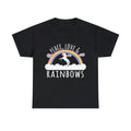 Peace Love And Rainbows Graphic Tee Shirt, S-5XL Unisex T-shirt, Sweatshirt, Hoodie, Long Sleeve Tee - T-Shirt, Sweatshirt, Hoodie
