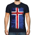 ICELAND GRUNGE FLAG MENS T-SHIRT TEE TOP SLAND FOOTBALL ICELANDIC GIFT SHIRT Unisex T-shirt, Sweatshirt, Hoodie, Long Sleeve Tee - T-Shirt, Sweatshirt, Hoodie