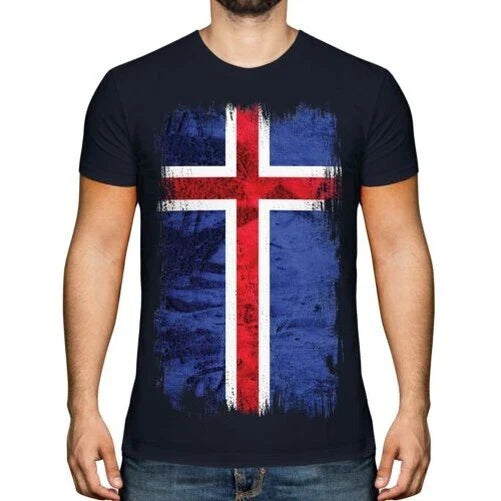 ICELAND GRUNGE FLAG MENS T-SHIRT TEE TOP SLAND FOOTBALL ICELANDIC GIFT SHIRT Unisex T-shirt, Sweatshirt, Hoodie, Long Sleeve Tee - T-Shirt, Sweatshirt, Hoodie