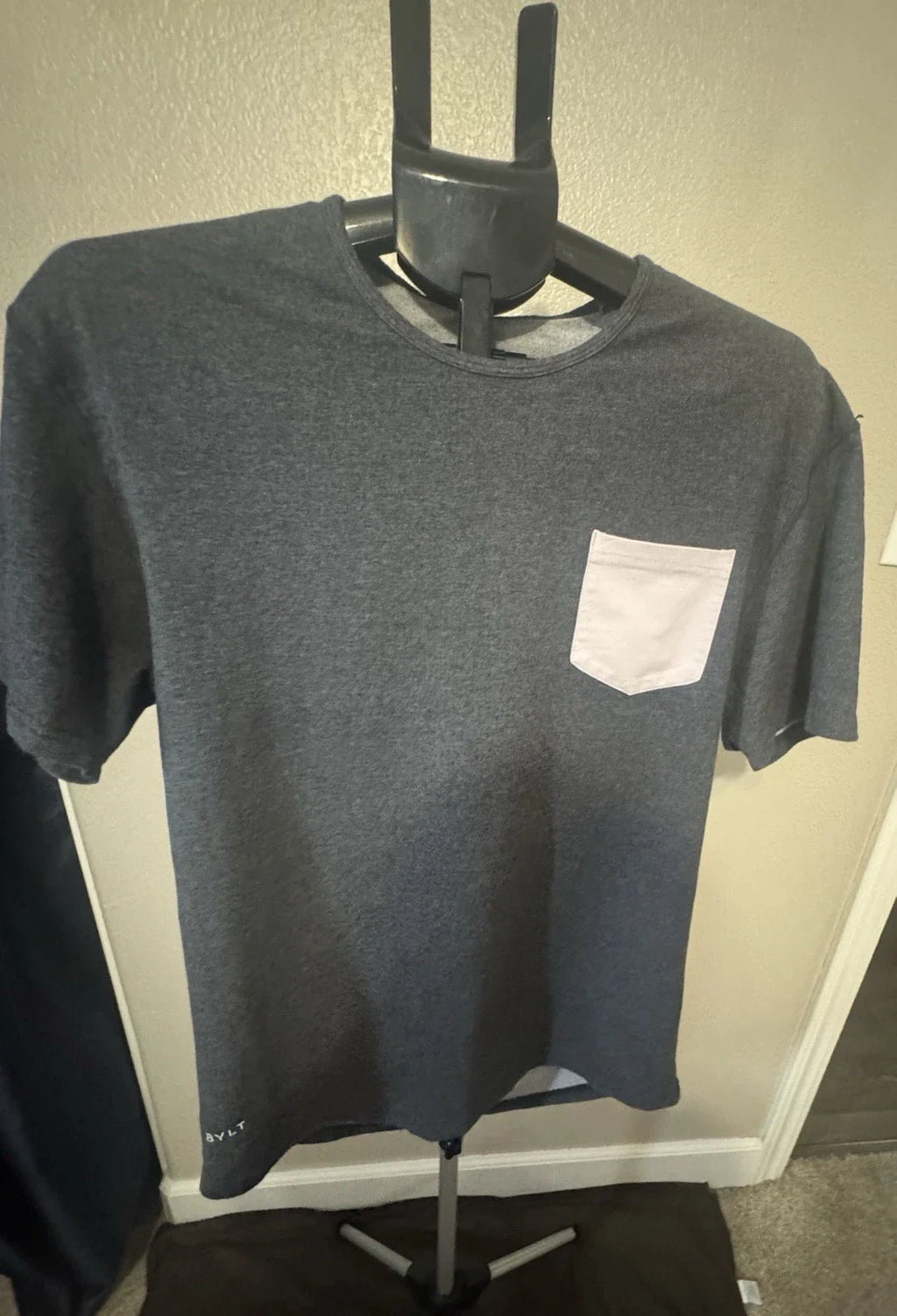 BYLT Pocket T-Shirt Mens Large Gray Minimalist Crew Neck Short Sleeve Unisex T-shirt, Sweatshirt, Hoodie, Long Sleeve Tee - T-Shirt, Sweatshirt, Hoodie