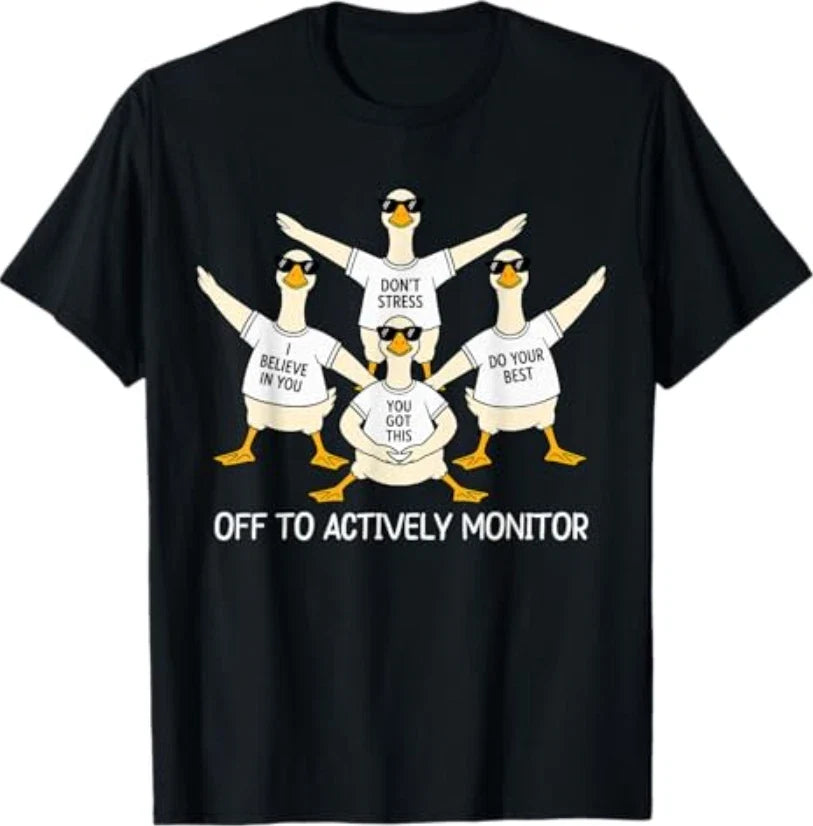 Off to Actively Monitor Goose Teacher Test Day State Testing T-Shirt Unisex T-shirt, Sweatshirt, Hoodie, Long Sleeve Tee - T-Shirt, Sweatshirt, Hoodie