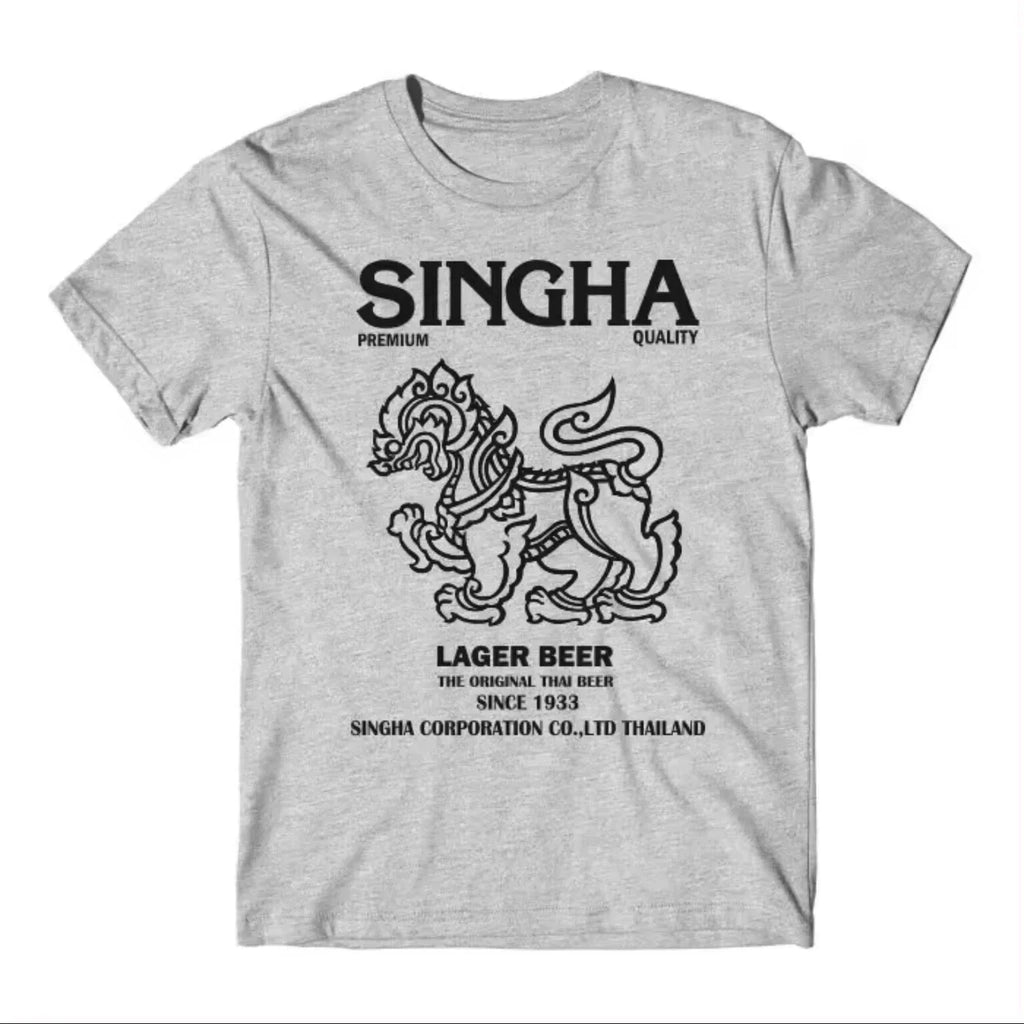 Summer, comfortable to wear, T-shirt, Singha beer from Thailand, adults Shirt Unisex T-shirt, Sweatshirt, Hoodie, Long Sleeve Tee - T-Shirt, Sweatshirt, Hoodie