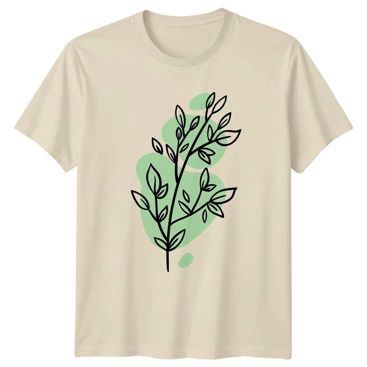 Minimalist Botanical Leaf Branch T-Shirt Minimalist Botanical Plant Nature Unisex T-shirt, Sweatshirt, Hoodie, Long Sleeve Tee - T-Shirt, Sweatshirt, Hoodie