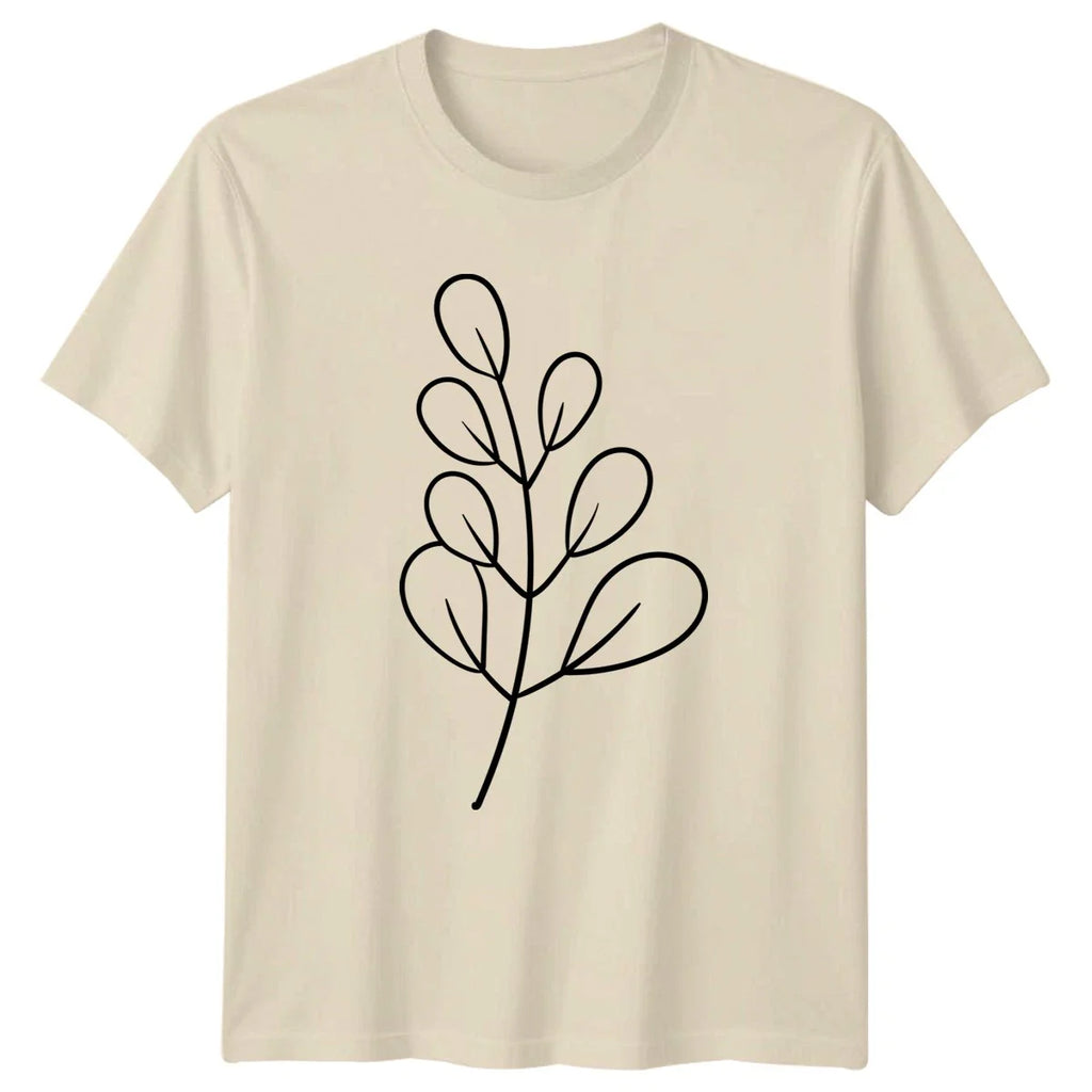 Minimalist Botanical Leaf Art T-Shirt Leaf Design Nature Plant Birthday Gift Unisex T-shirt, Sweatshirt, Hoodie, Long Sleeve Tee - T-Shirt, Sweatshirt, Hoodie