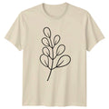 Minimalist Botanical Leaf Art T-Shirt Leaf Design Nature Plant Birthday Gift Unisex T-shirt, Sweatshirt, Hoodie, Long Sleeve Tee - T-Shirt, Sweatshirt, Hoodie