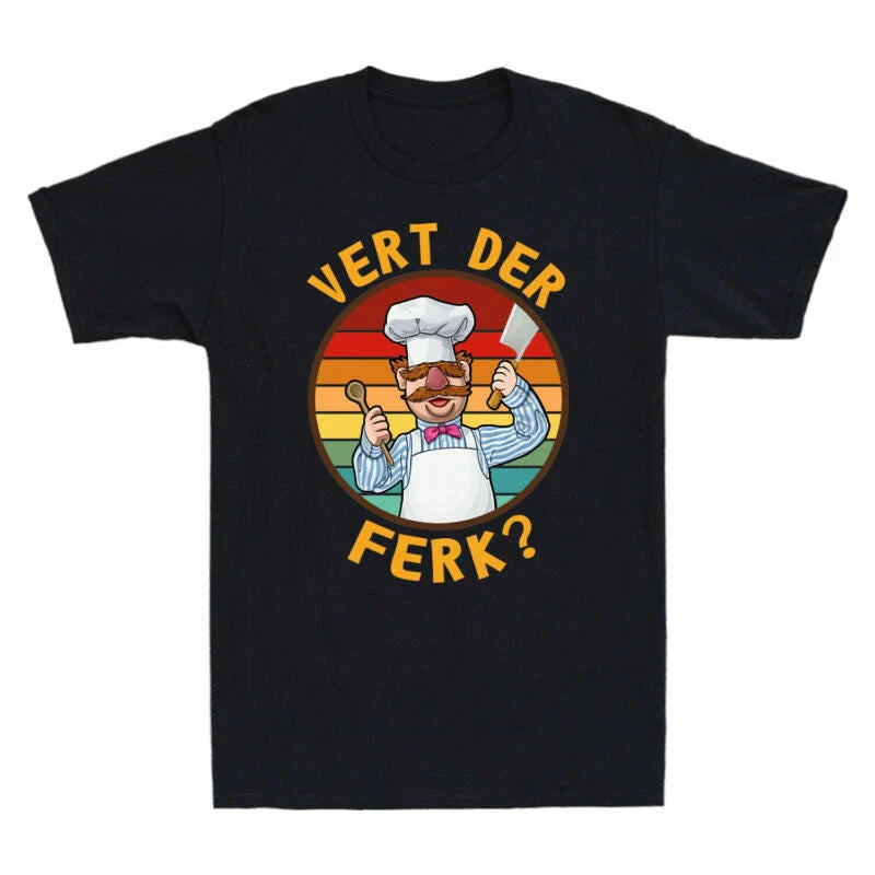 Der Knife Ferk Vert Chef Holding Sunset Men's Swedish T-Shirt Vintage Design Unisex T-shirt, Sweatshirt, Hoodie, Long Sleeve Tee - T-Shirt, Sweatshirt, Hoodie