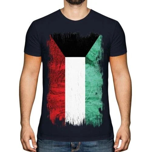Kuwait Grunge Flag Men T-Shirt Al-Kuwayt Football Kuwaiti Gift Unisex T-shirt, Sweatshirt, Hoodie, Long Sleeve Tee - T-Shirt, Sweatshirt, Hoodie