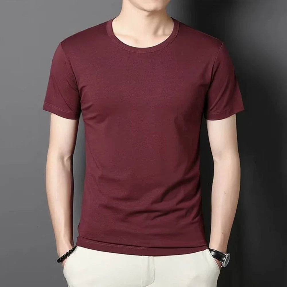 Men's Stretchy Short Sleeve Round Neck T-Shirt for Active Daily Lifestyle Unisex T-shirt, Sweatshirt, Hoodie, Long Sleeve Tee - T-Shirt, Sweatshirt, Hoodie
