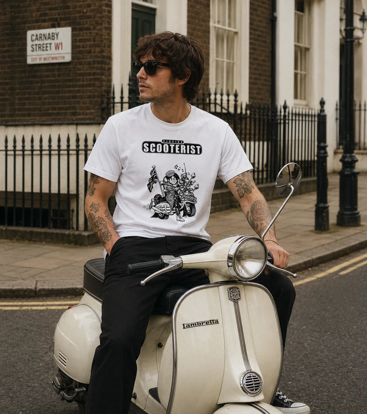Mens LAMBRETTA Scooter T Shirt Unisex T-shirt, Sweatshirt, Hoodie, Long Sleeve Tee - T-Shirt, Sweatshirt, Hoodie