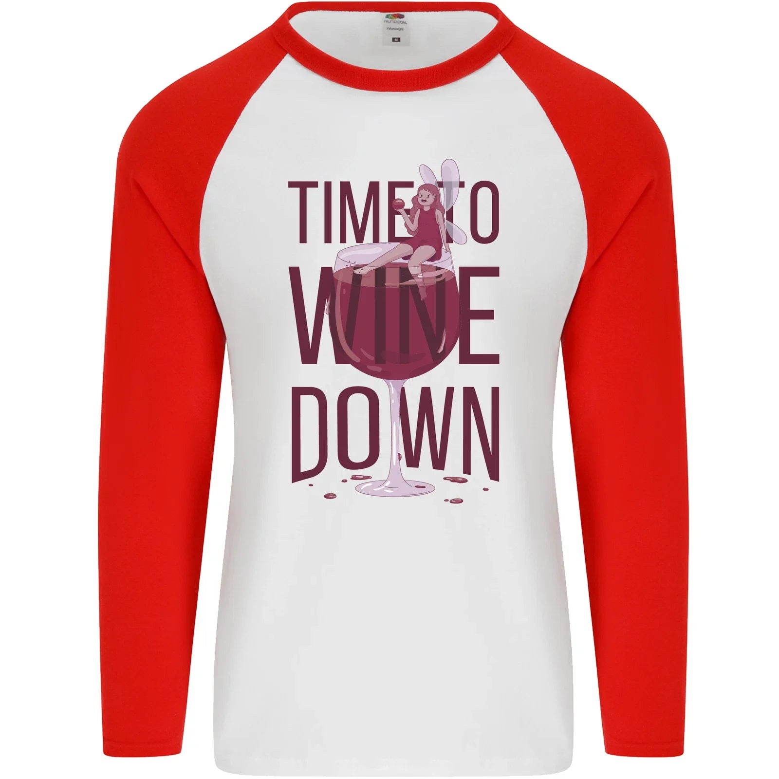 Time to Wine Down Funny Alcohol Mens L/S Baseball T-Shirt Unisex T-shirt, Sweatshirt, Hoodie, Long Sleeve Tee - T-Shirt, Sweatshirt, Hoodie