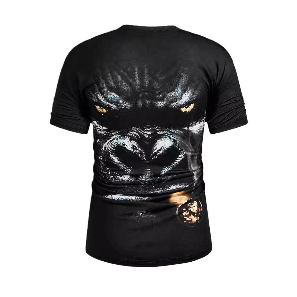 Men's Fashion Round Neck Short Sleeve Top with Trendy Print and Soft Feel Unisex T-shirt, Sweatshirt, Hoodie, Long Sleeve Tee - T-Shirt, Sweatshirt, Hoodie