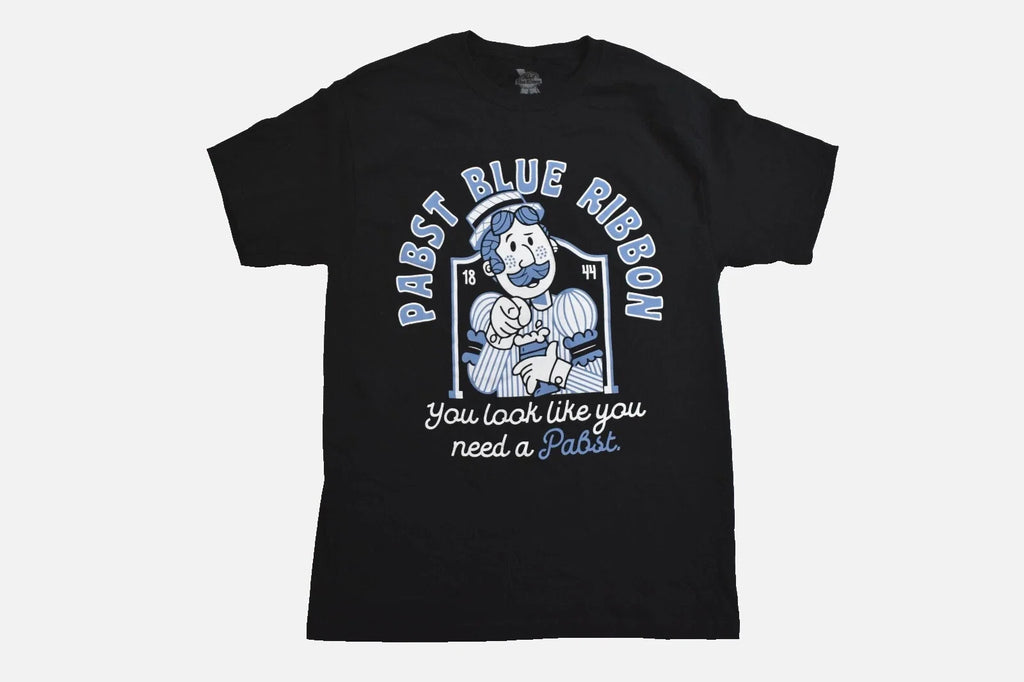 Pabst Blue Ribbon Beer Mens You Look Like You Need A Pabst Black Shirt New S-2XL Unisex T-shirt, Sweatshirt, Hoodie, Long Sleeve Tee - T-Shirt, Sweatshirt, Hoodie
