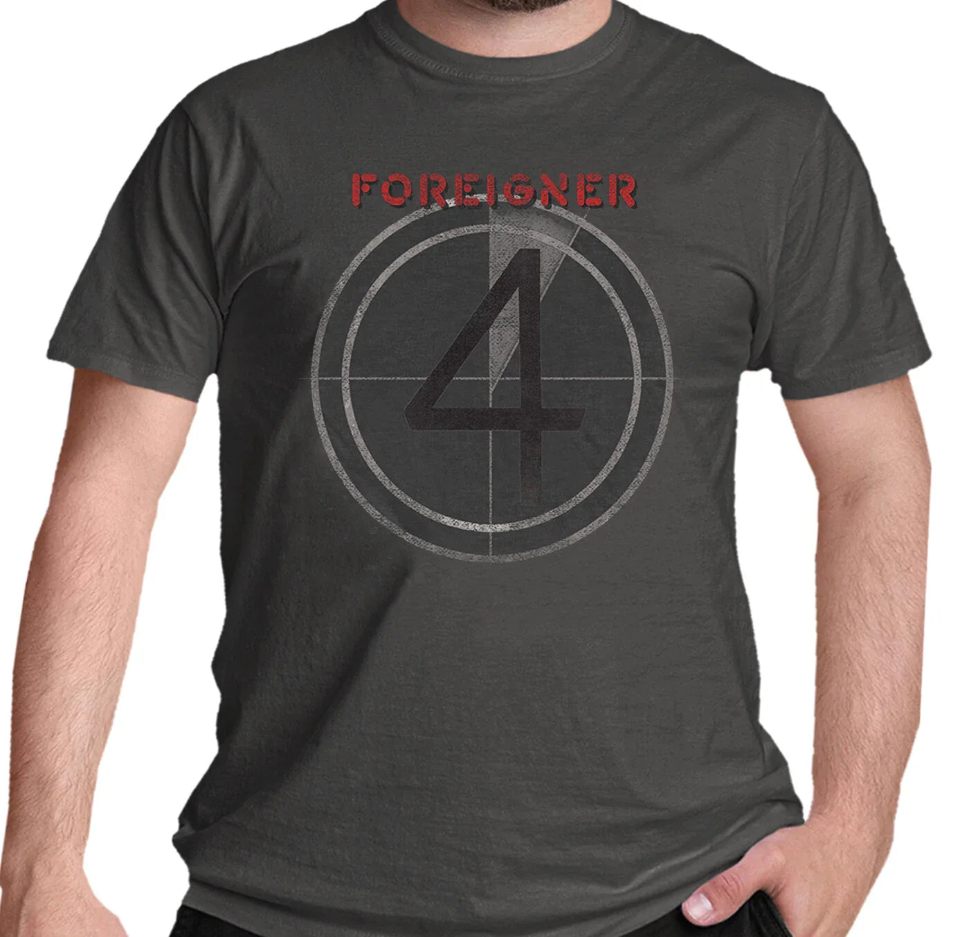 Official Foreigner Four T Shirt 4 Album Cover Grey New S M L XL XXL Unisex T-shirt, Sweatshirt, Hoodie, Long Sleeve Tee - T-Shirt, Sweatshirt, Hoodie