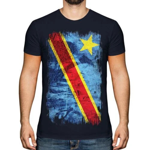 Democratic Republic of Congo Grunge Flag T-Shirt Democratic Republic of Unisex T-shirt, Sweatshirt, Hoodie, Long Sleeve Tee - T-Shirt, Sweatshirt, Hoodie