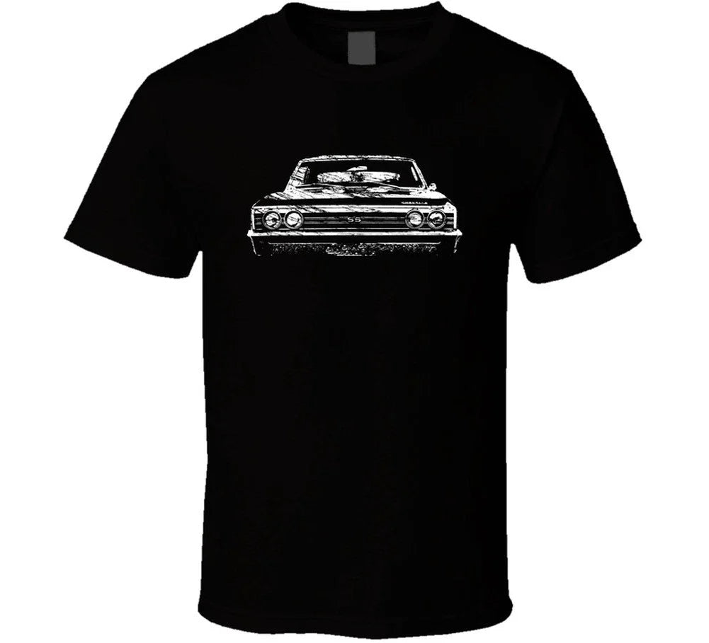 1967 Chevelle Ss Grill View Distressed Black Black T Shirt Unisex T-shirt, Sweatshirt, Hoodie, Long Sleeve Tee - T-Shirt, Sweatshirt, Hoodie