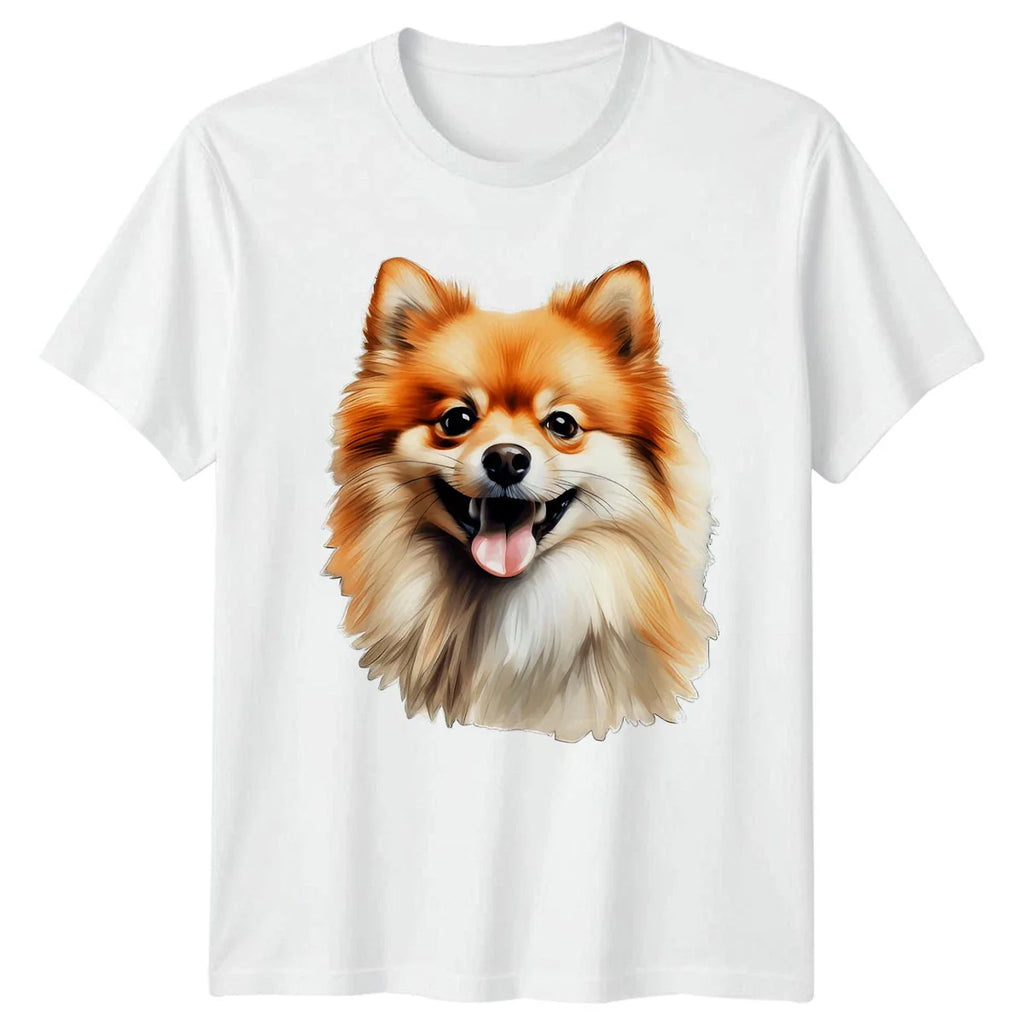 Cute Pomeranian Portrait T-Shirt Pomeranian Dogs Birthday Gift For Him And Her Unisex T-shirt, Sweatshirt, Hoodie, Long Sleeve Tee - T-Shirt, Sweatshirt, Hoodie