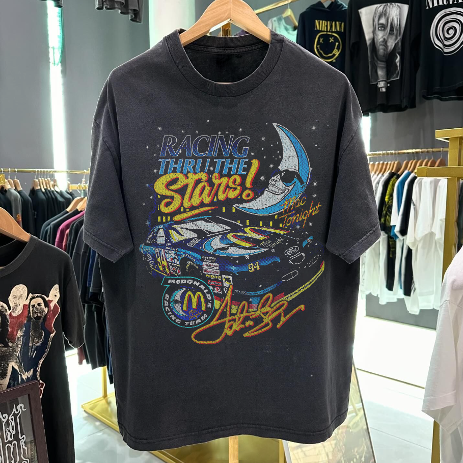 MCD0NALD'S RACING THRU STARS 80'S 90'S RARE BLACK VINTAGE WASHED T-Shirts, Hoodie, Sweatshirt - T-Shirt, Sweatshirt, Hoodie