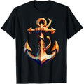 Sailing Boat Nautical Orange Navy Ship Sailor Anchor Made USA T-Shirts, Hoodie, Sweatshirt - T-Shirt, Sweatshirt, Hoodie