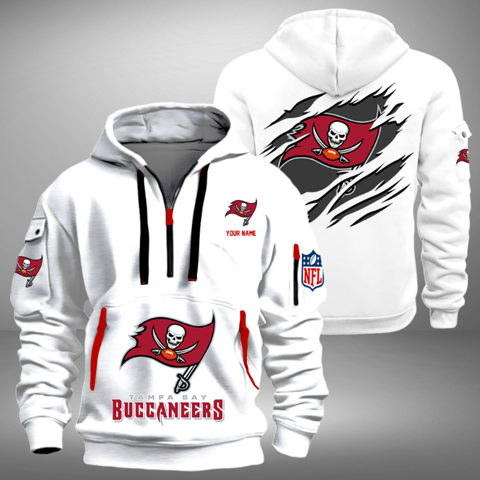 Personalize Tampa Bay Football Team Quarter Zip Hoodie Unisex T-shirt, Sweatshirt, Hoodie, Long Sleeve Tee - T-Shirt, Sweatshirt, Hoodie