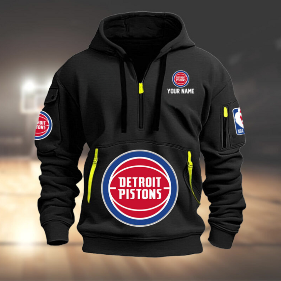 Personalize Piston Basketball Team Quarter Zip Hoodie Unisex T-shirt, Sweatshirt, Hoodie, Long Sleeve Tee - T-Shirt, Sweatshirt, Hoodie