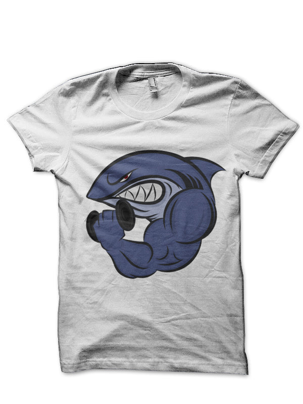 Muscular Shark White T-Shirts, Hoodie, Sweatshirt - T-Shirt, Sweatshirt, Hoodie