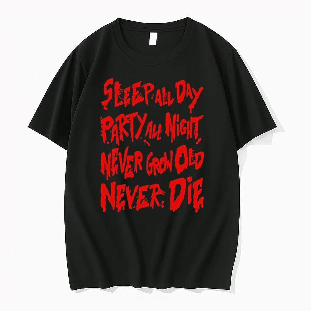 Sleepall Day Party All Night Never Grow Old Never Die 0 Tshirts Sweater Unisex T-shirt, Sweatshirt, Hoodie, Long Sleeve Tee - T-Shirt, Sweatshirt, Hoodie