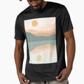 Mountain Mid Century Modern Boho Japandi by MnmlArt Unisex T-shirt, Sweatshirt, Hoodie, Long Sleeve Tee - T-Shirt, Sweatshirt, Hoodie