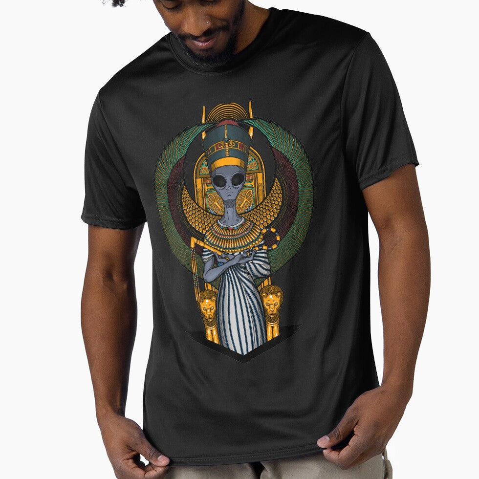 The alien Nefertiti - Color version by ToleStyle Unisex T-shirt, Sweatshirt, Hoodie, Long Sleeve Tee - T-Shirt, Sweatshirt, Hoodie