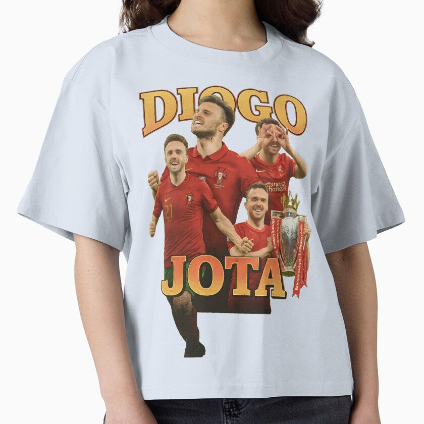 Diogo Jota Retro 90s T-Shirt | Vintage Football Collage Style by RollaArt Unisex T-shirt, Sweatshirt, Hoodie, Long Sleeve Tee - T-Shirt, Sweatshirt, Hoodie