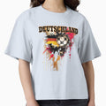 Germany football flag with ball by Ecmoprints Unisex T-shirt, Sweatshirt, Hoodie, Long Sleeve Tee - T-Shirt, Sweatshirt, Hoodie