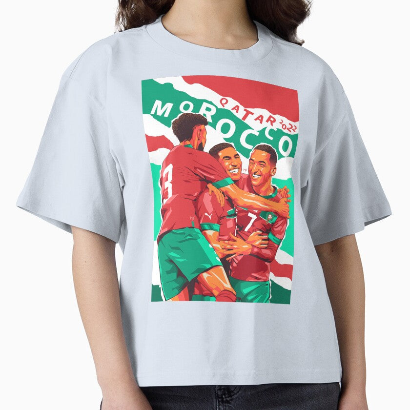 Morocco players illustration artwork by waiidesign Unisex T-shirt, Sweatshirt, Hoodie, Long Sleeve Tee - T-Shirt, Sweatshirt, Hoodie