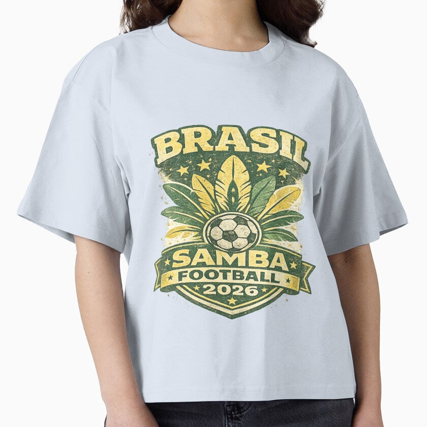Brasil Samba Football 2026 Retro Vintage Soccer Fan T-Shirt by ArthUpscale Unisex T-shirt, Sweatshirt, Hoodie, Long Sleeve Tee - T-Shirt, Sweatshirt, Hoodie