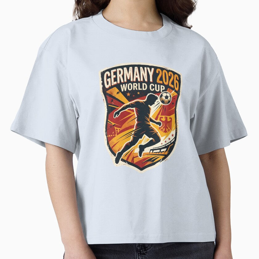 Germany 2026 World Cup  Football Shield Retro Pop Art Style by David Mateo ArtWorks Unisex T-shirt, Sweatshirt, Hoodie, Long Sleeve Tee - T-Shirt, Sweatshirt, Hoodie