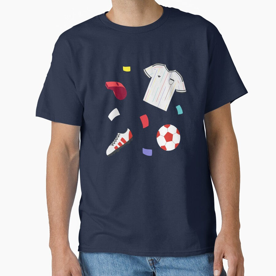 Japan Football Kit Set  Soccer Jersey, Boots & Ball by Shorazu Unisex T-shirt, Sweatshirt, Hoodie, Long Sleeve Tee - T-Shirt, Sweatshirt, Hoodie