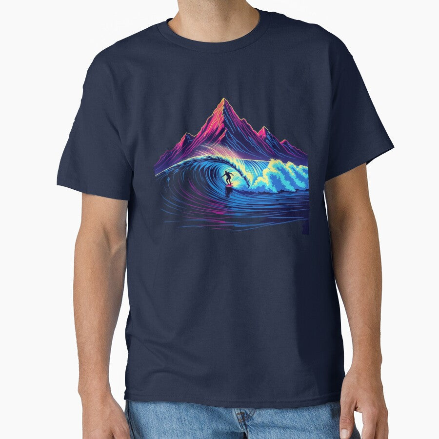 ocean wave and mountain by JackFreestone Unisex T-shirt, Sweatshirt, Hoodie, Long Sleeve Tee - T-Shirt, Sweatshirt, Hoodie