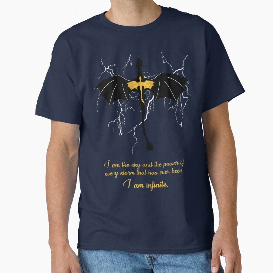 I Am Infinite - Fourth Wing, Tairn and Andarna, Lightning, gold, white lightning by Nici03 - T-Shirt, Sweatshirt, Hoodie