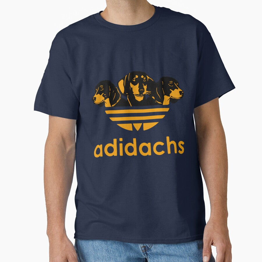 Adidachs Funny Daschund by VineyardDougie Unisex T-shirt, Sweatshirt, Hoodie, Long Sleeve Tee - T-Shirt, Sweatshirt, Hoodie