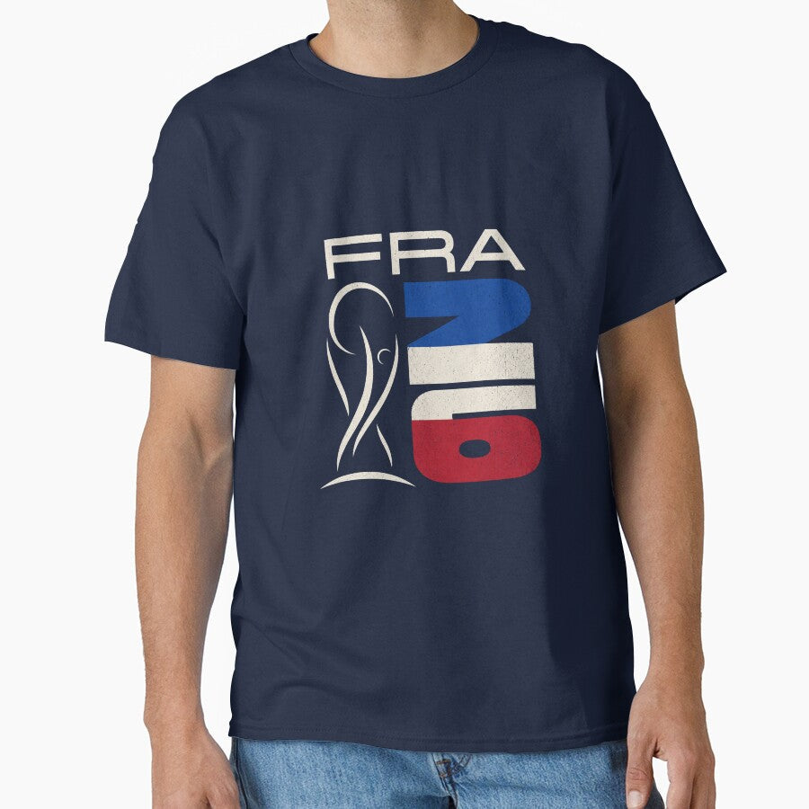 Copy of France Football Fan Cartoon Sticker | French Football Supporter by aminesez22 Unisex T-shirt, Sweatshirt, Hoodie, Long Sleeve Tee - T-Shirt, Sweatshirt, Hoodie