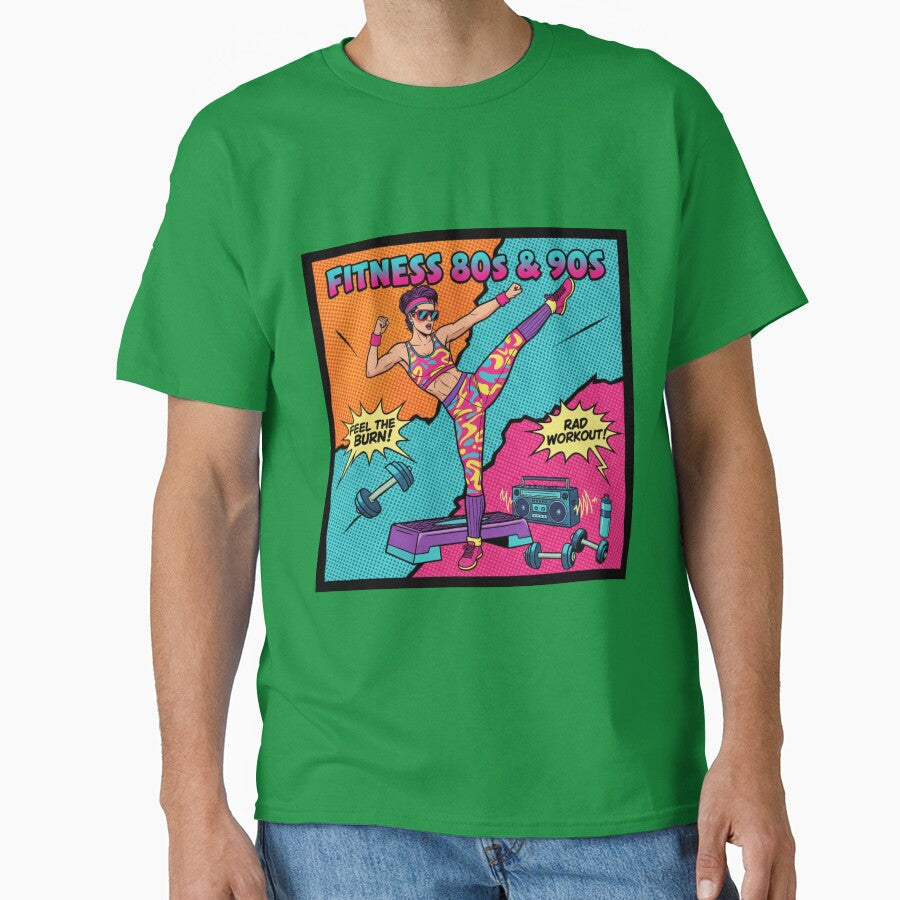 Fitness 80s by MaciejErdon Unisex T-shirt, Sweatshirt, Hoodie, Long Sleeve Tee - T-Shirt, Sweatshirt, Hoodie