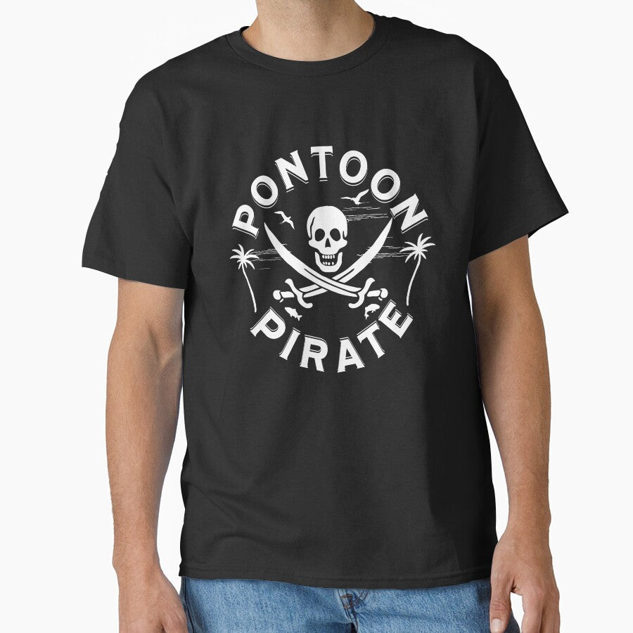 Pontoon Boat Funny Pontoon Pirate by Krysanthe Unisex T-shirt, Sweatshirt, Hoodie, Long Sleeve Tee - T-Shirt, Sweatshirt, Hoodie