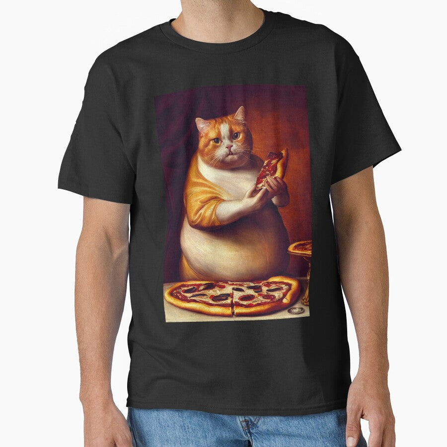 Pizza Cat by ladarkepoque Unisex T-shirt, Sweatshirt, Hoodie, Long Sleeve Tee - T-Shirt, Sweatshirt, Hoodie