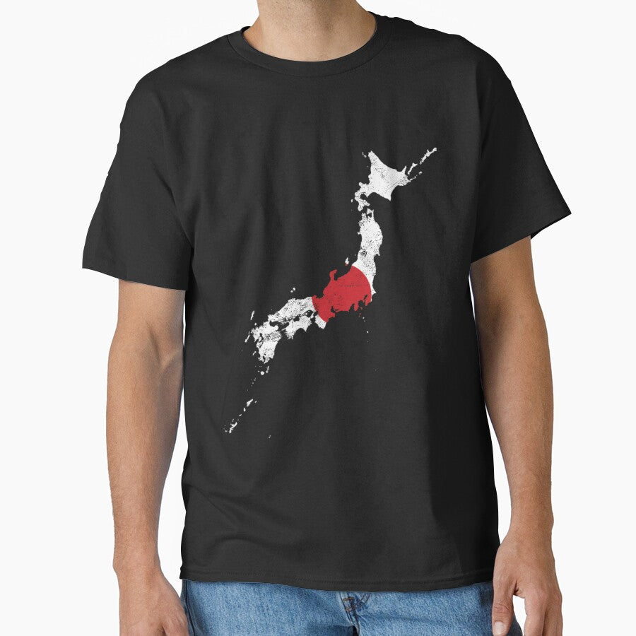 Japan Flag Map tshirt distressed vintage by farhanhafeez Unisex T-shirt, Sweatshirt, Hoodie, Long Sleeve Tee - T-Shirt, Sweatshirt, Hoodie
